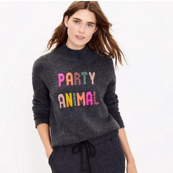 LOFT party animal sweater sz XS - Picture 2 of 3